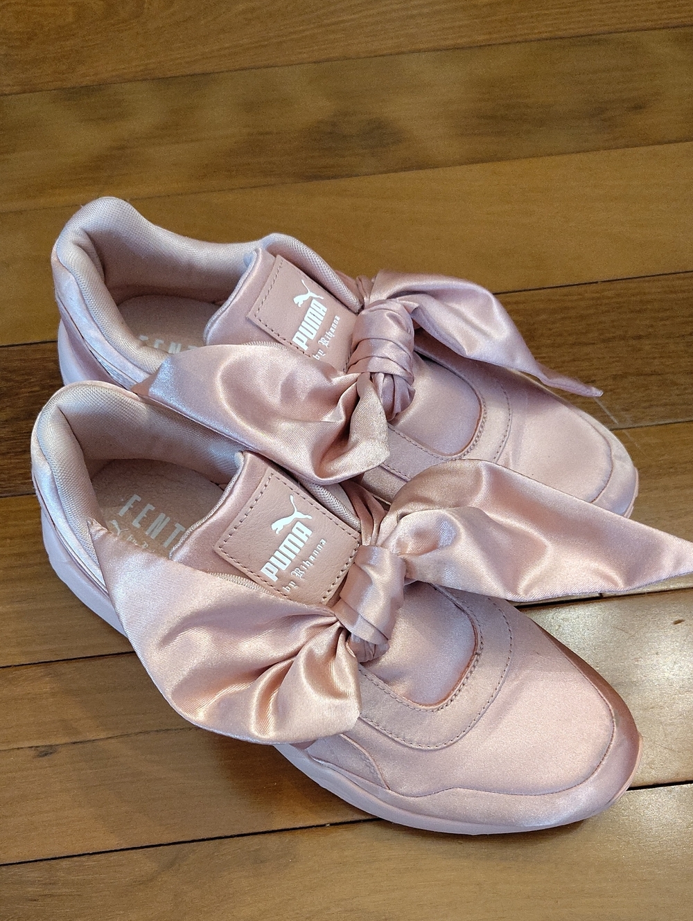 Women's Puma Fenty By Rihanna Pink Satin Sneakers